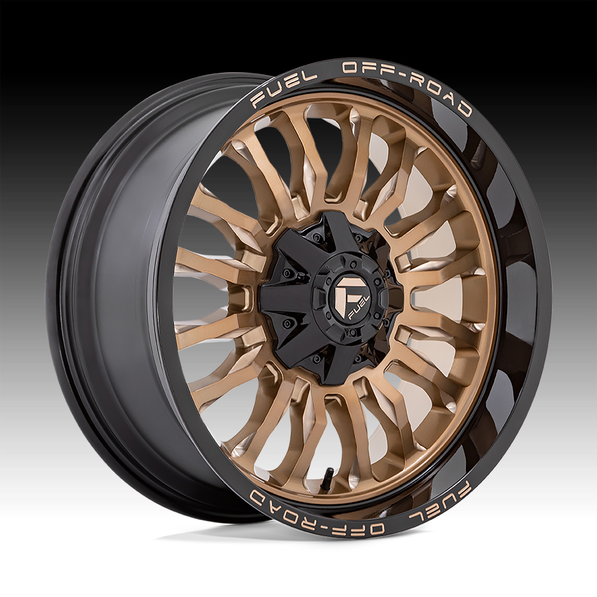 Fuel Arc D797 Platinum Bronze With Gloss Black Lip Custom Truck Wheels